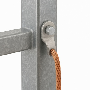 CONEXIONES CERCO METALICO FIJO A PUERTA